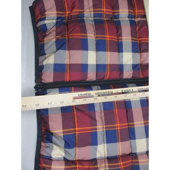 ECOALF Cardiff Vest Jacket Puffer Down Fill Primaloft Full Zip Tartan Plaid Logo - Picture 9 of 16